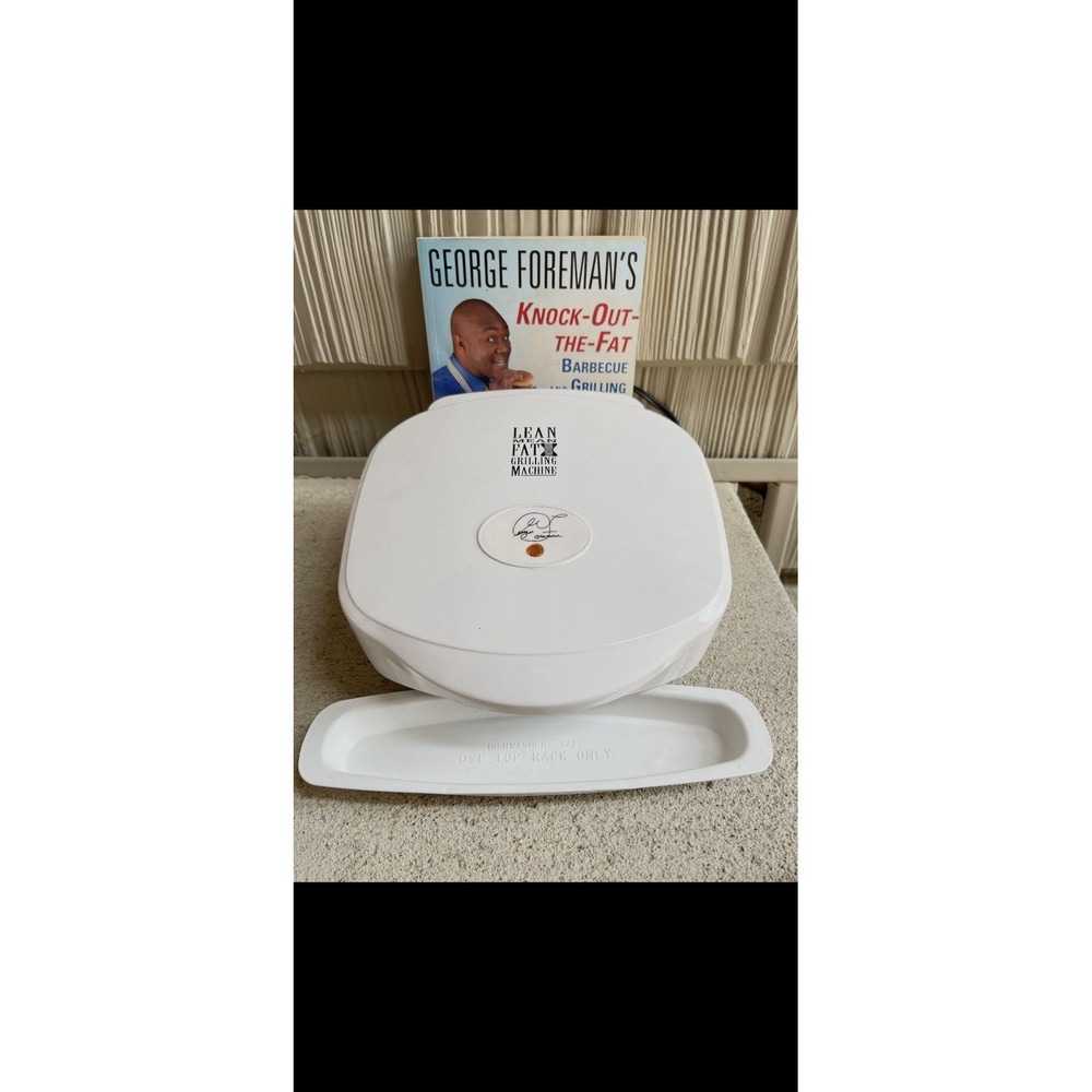 Retro Original  White Foreman Grill Lean Mean Fat Reducing Grilling Machine New
